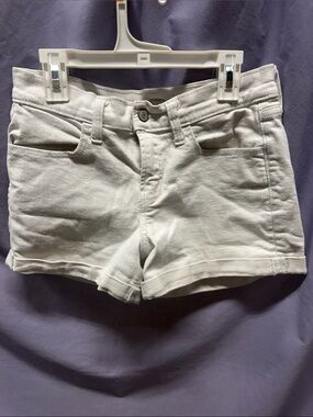 Old Navy White Denim Cuffed Jean Shorts